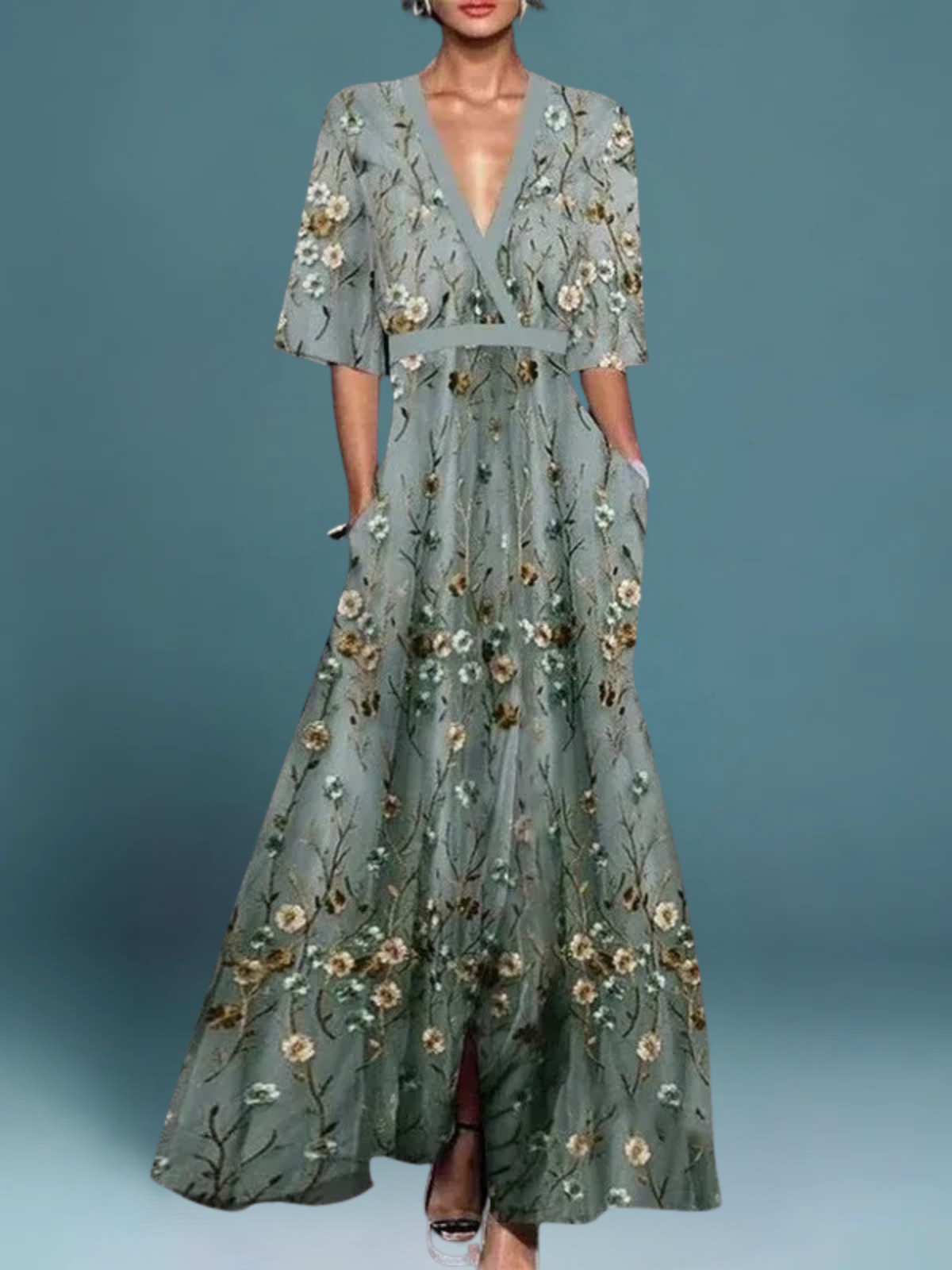 Osenda - Robe longue fleurie élégante