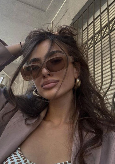 Lunettes de soleil cadre carré-rond