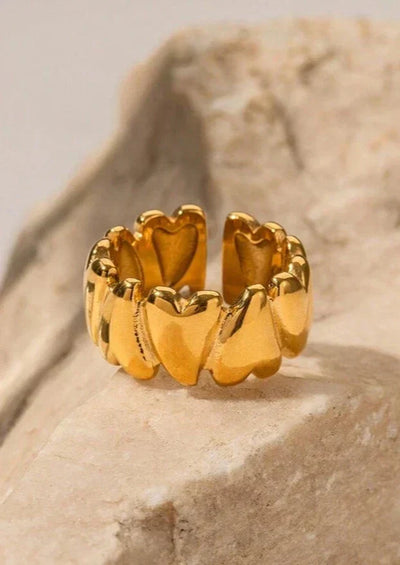 Bague cœur enroulée