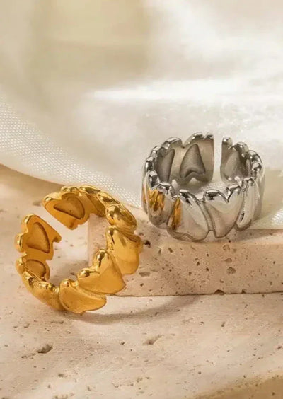 Bague cœur enroulée