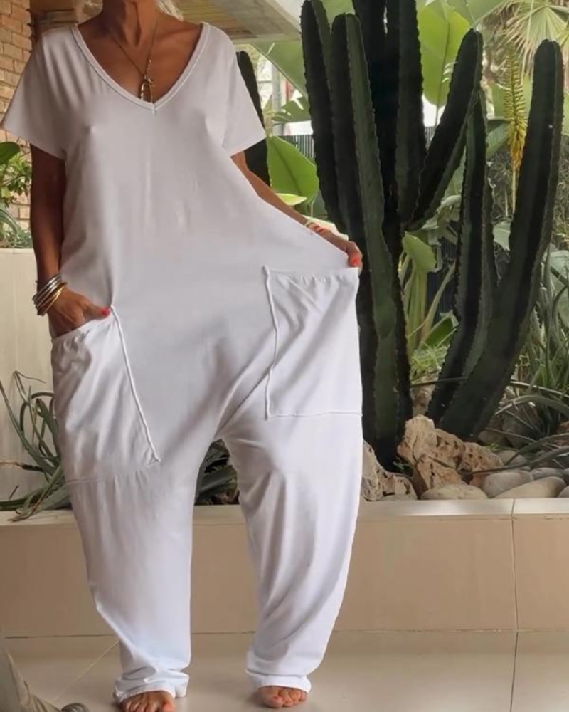 MAIRE - COMBINAISON DÉCONTRACTÉE COL V SOLIDE