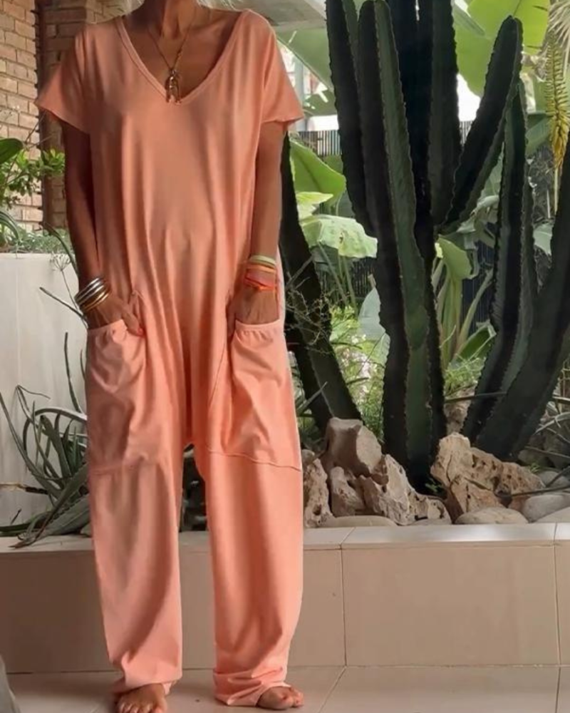 MAIRE - COMBINAISON DÉCONTRACTÉE COL V SOLIDE