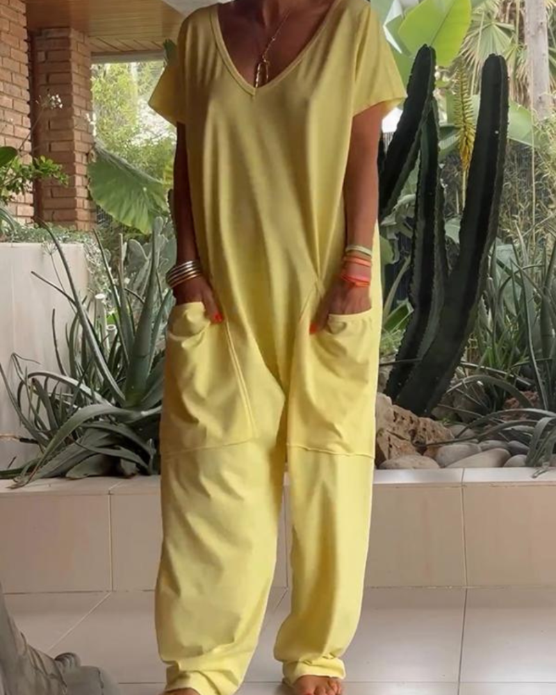 MAIRE - COMBINAISON DÉCONTRACTÉE COL V SOLIDE