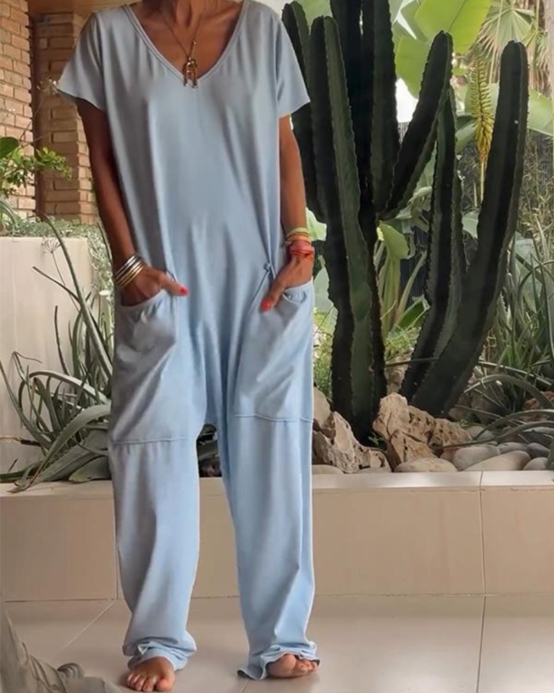 MAIRE - COMBINAISON DÉCONTRACTÉE COL V SOLIDE