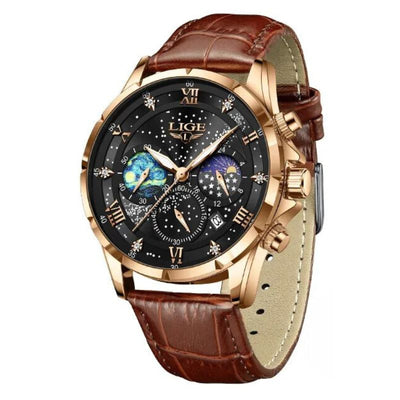 Montre Élégante avec Phase Lunaire