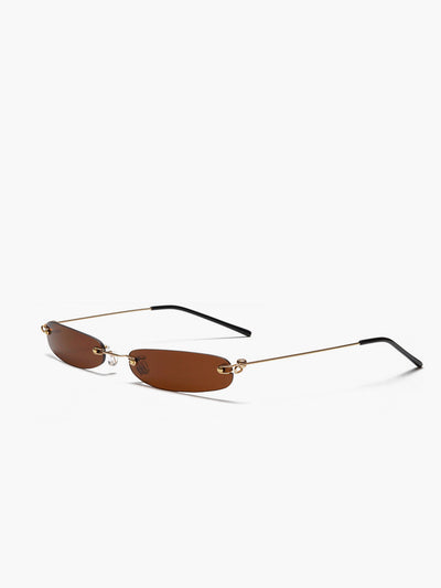 Lunettes de soleil rétro sans monture