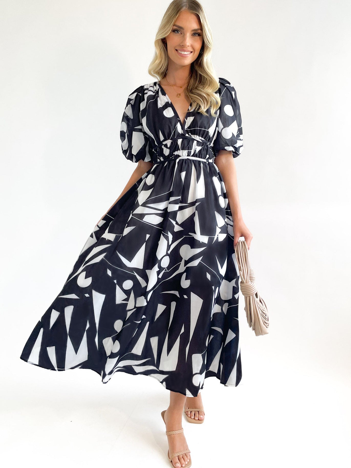 ROBE MAXI ROUGE ROSE