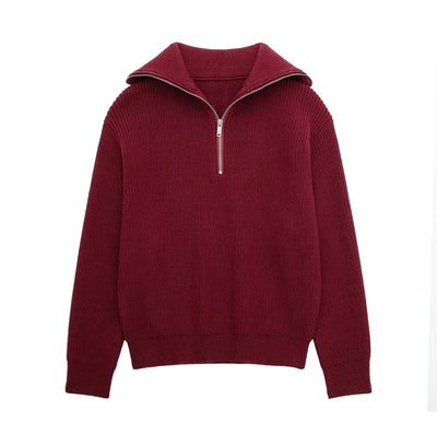 Pull Zippé en Maille