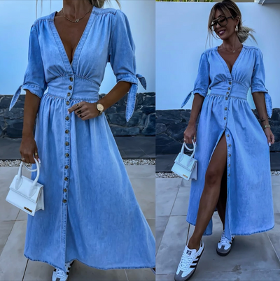 Robe en denim éclatante