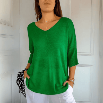 Anna | Haut en maille à col en V