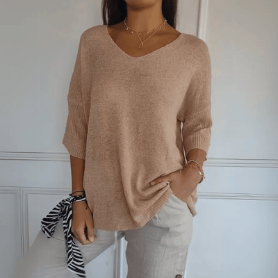 Anna | Haut en maille à col en V