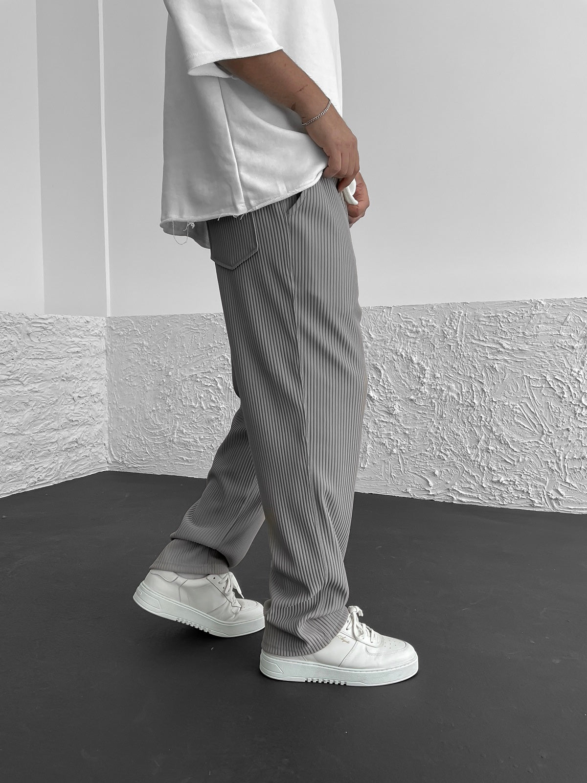 Vallier | Pantalons Relaxés à Côtes