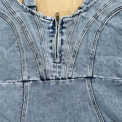 Robe en jean Anna avec bretelles réglables