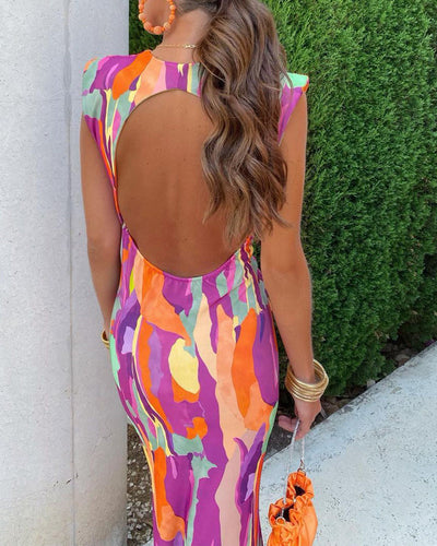 Élodie™ | Robe Longue Nouée Sans Manches