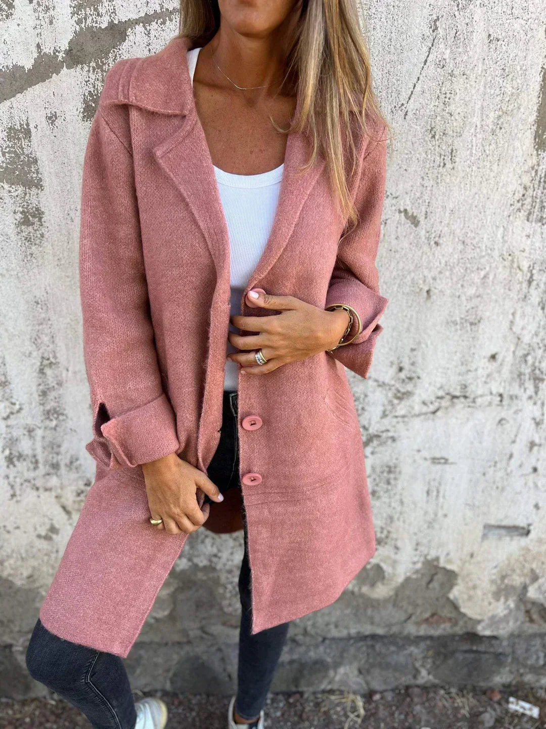 Manteau casual droit