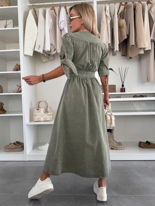 Robe en denim éclatante