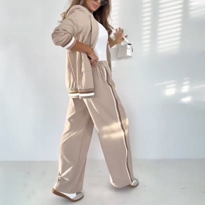 Spécial printemps 🌸 Ensemble beige décontracté 2 pièces pour femme