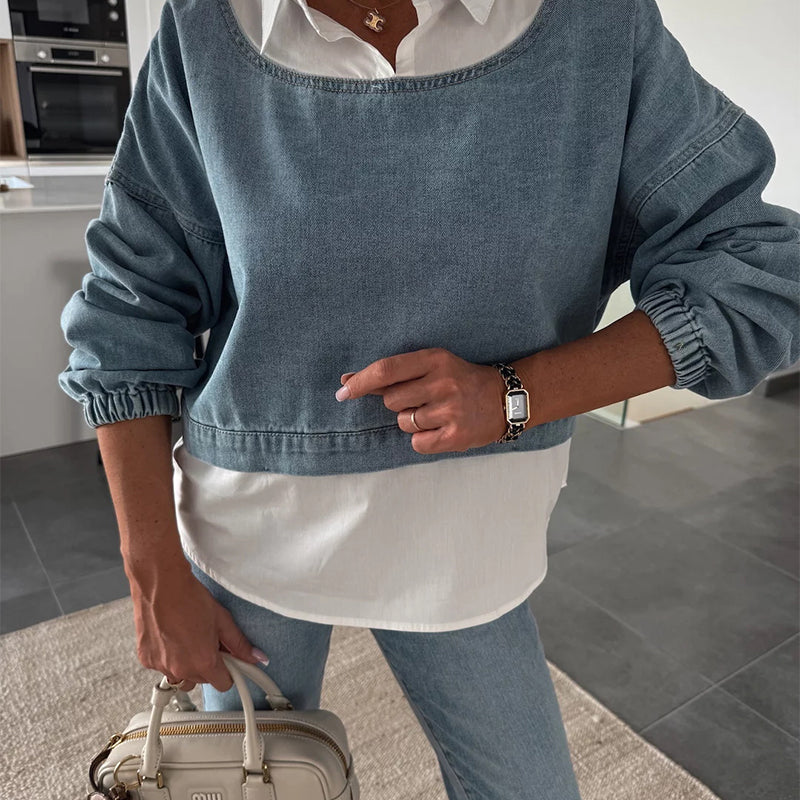 Ensemble Bleu Poudré