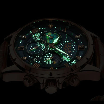 Montre Élégante avec Phase Lunaire